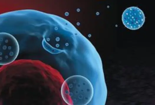 Digital illustration of cells and vesicles on a dark background, representing the scope and limits of PGX and NGX genotype testing panels.